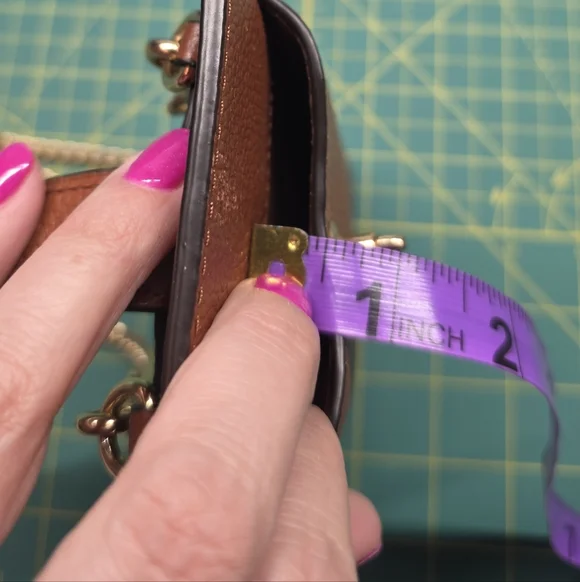 COACH Brown Leather Crossbody Phone Bag - Picture 12 of 15